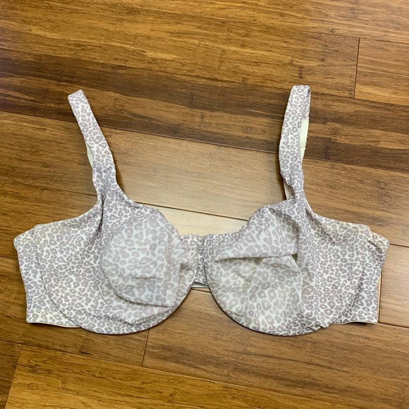 Fashion‎ Bug Leopard Print Bra Womens Size 42D Ivory Full Coverage Underwire Bra - Picture 1 of 6